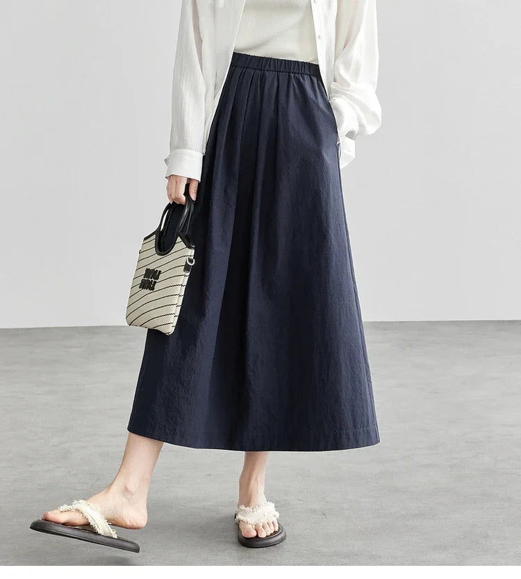 Office Essential A-Line Midi Skirt