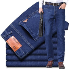 Classic Straight Stretch Denim Jeans