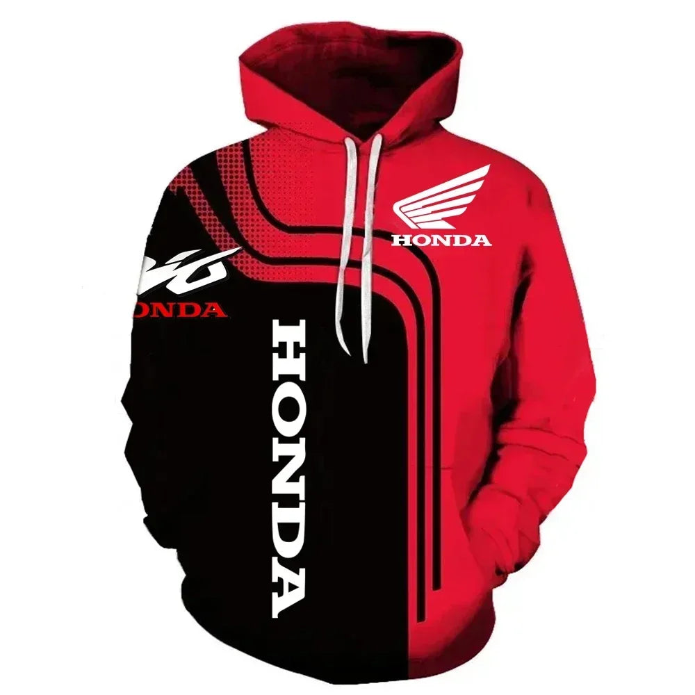 Racing Style Long Sleeve Hoodie