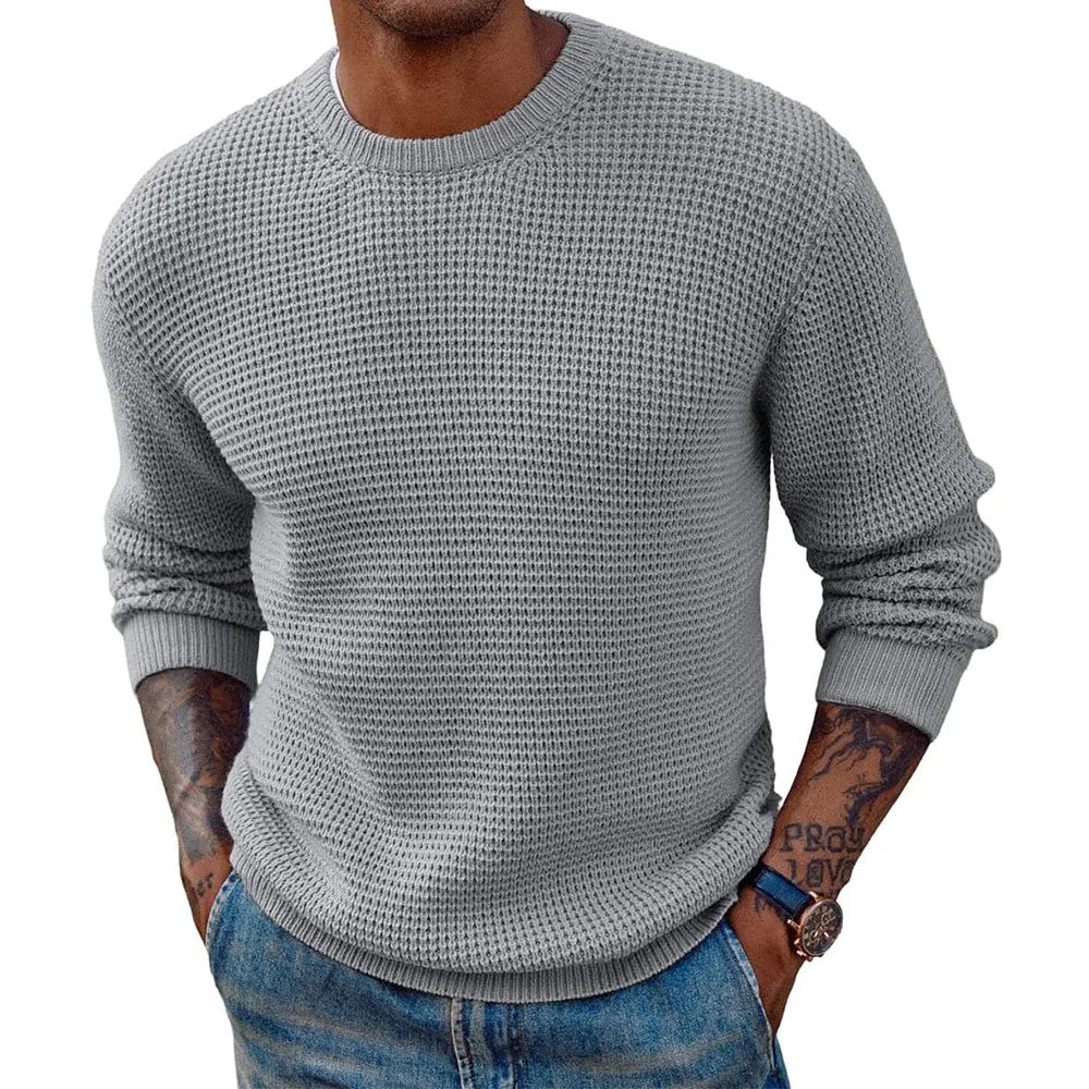 Men’s O-Neck Knit Pullover Sweater