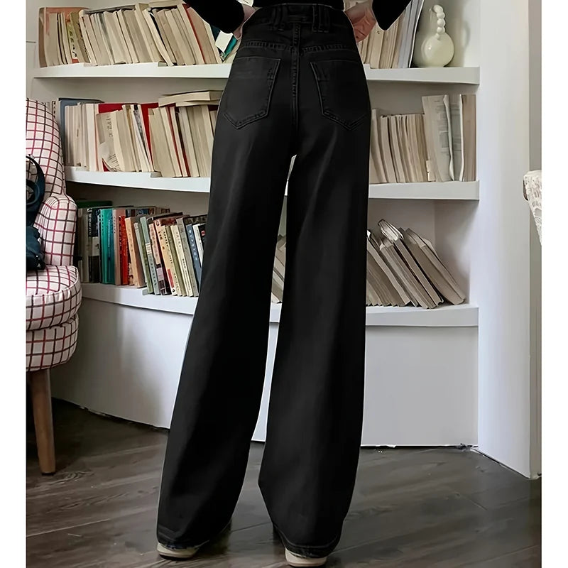Loose High Waist Wide Jeans