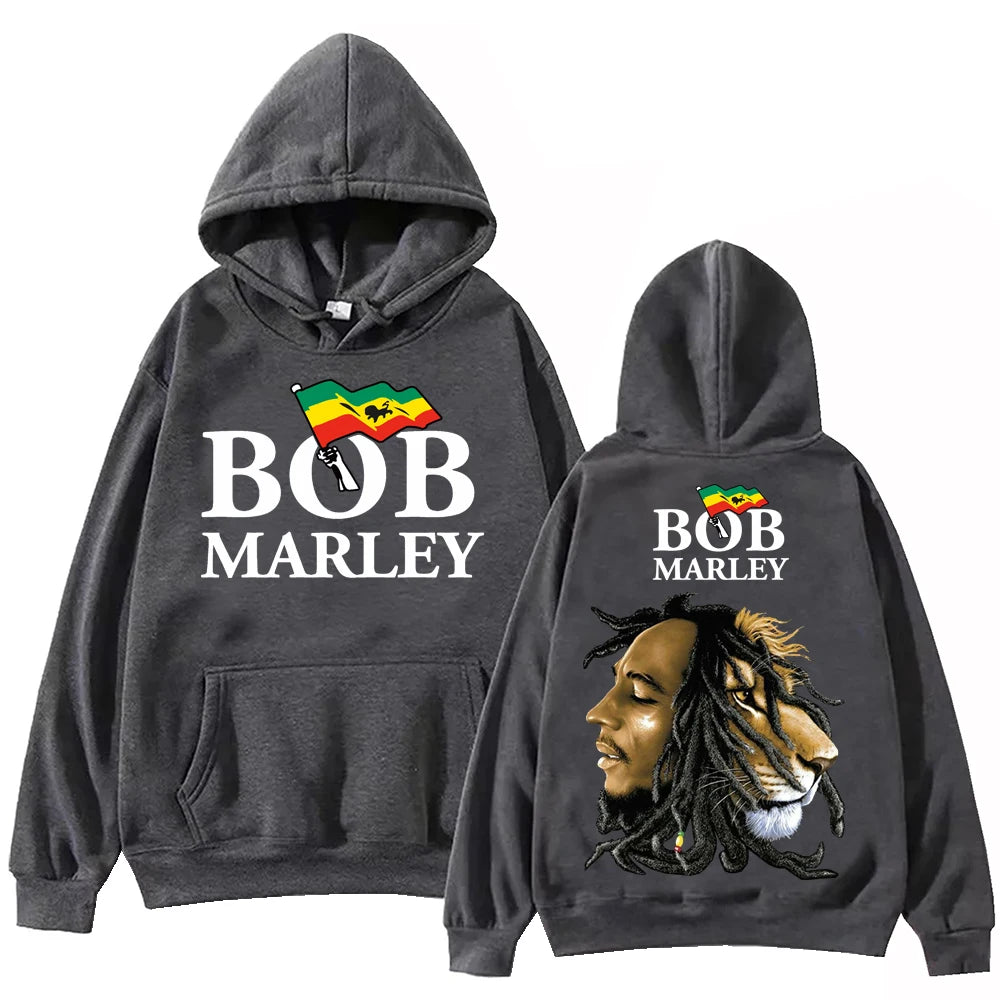 Bob Marley Hoodie Harajuku Hip Hop Pullover Tops Sweatshirt Gift