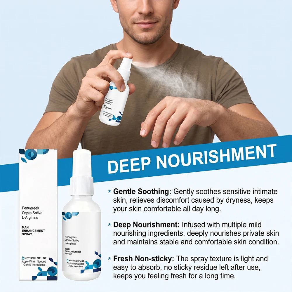 Men's Care Spray - Gentle Non-Irritating Formula, Nourish & Protect Body, All-Day Comfortable Skin, Daily Youthful Vitality