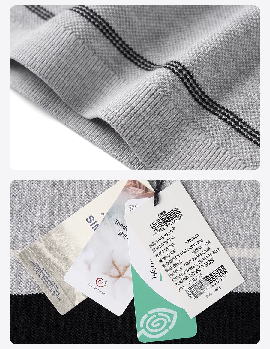 Oversize Striped Knit Summer Polo