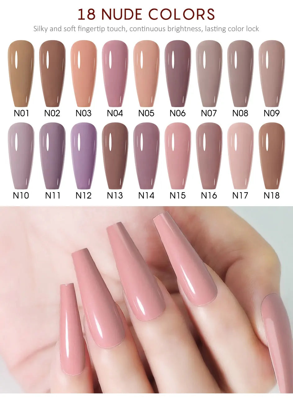 NAILCO 333 Colors Gel Nail Polish Semi Permanent Varnishes Nails Art Design Hybrid Soak Off Top Base Coat UV Gel Manicure 15ml