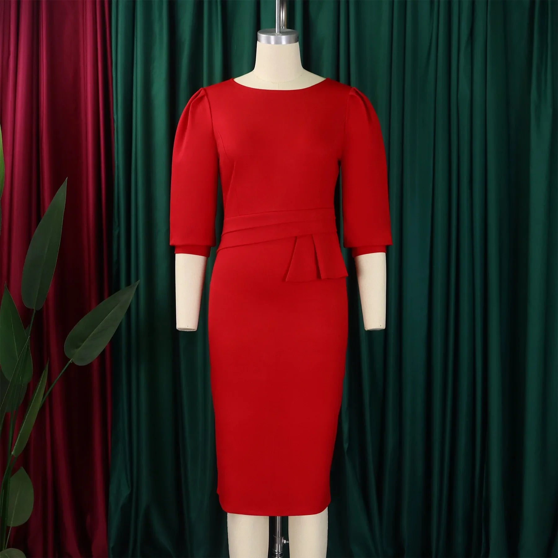 Sheath Half Sleeve Office Dress