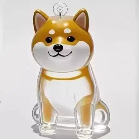 Transparent Cute Dog Pendant Keychain Creative Pet Hair Storage Capsule Hanging Ornament for Pet Lover DIY Pet Memorial Keychain
