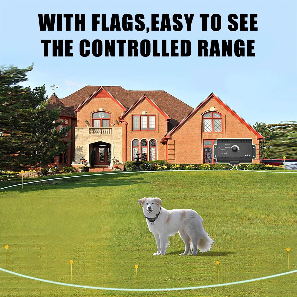 Dog Training Collar Pet Accessories Electronic Pet Fence System Containment Waterproof Electric Dog Fence Sound Shocked Collar