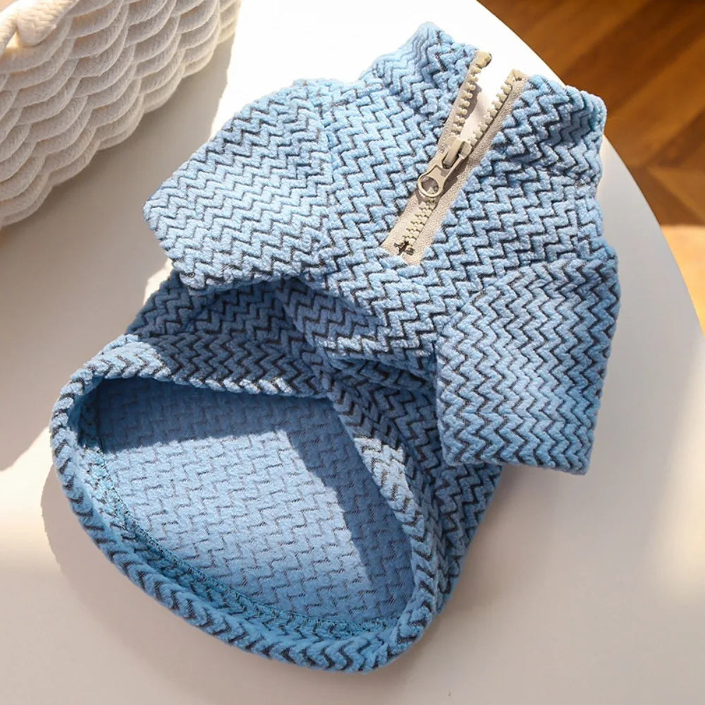 Zipper Ripple Pet Pullover Hoodie