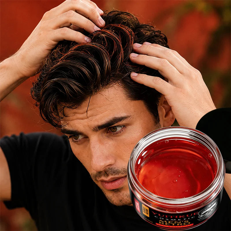 120g Men Retro Hair Pomade Strong Hold High Shine Non Greasy Long Lasting Styling Wax For Slick Back Gentleman Hairstyle