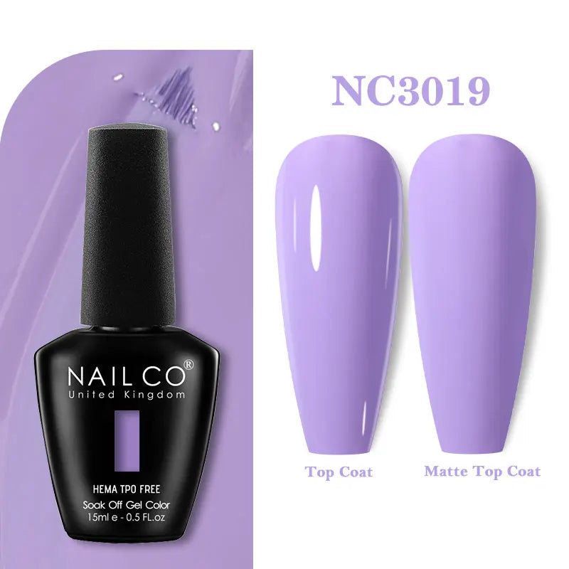 NAILCO 333 Colors Gel Nail Polish Semi Permanent Varnishes Nails Art Design Hybrid Soak Off Top Base Coat UV Gel Manicure 15ml