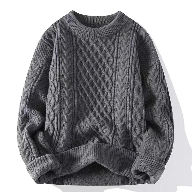 2024 Autumn Winter Men's Sweater Japan Fashion Men Clothing Striped Sweater Men Casual Streetwear Pullover O-Neck Sweaters Men