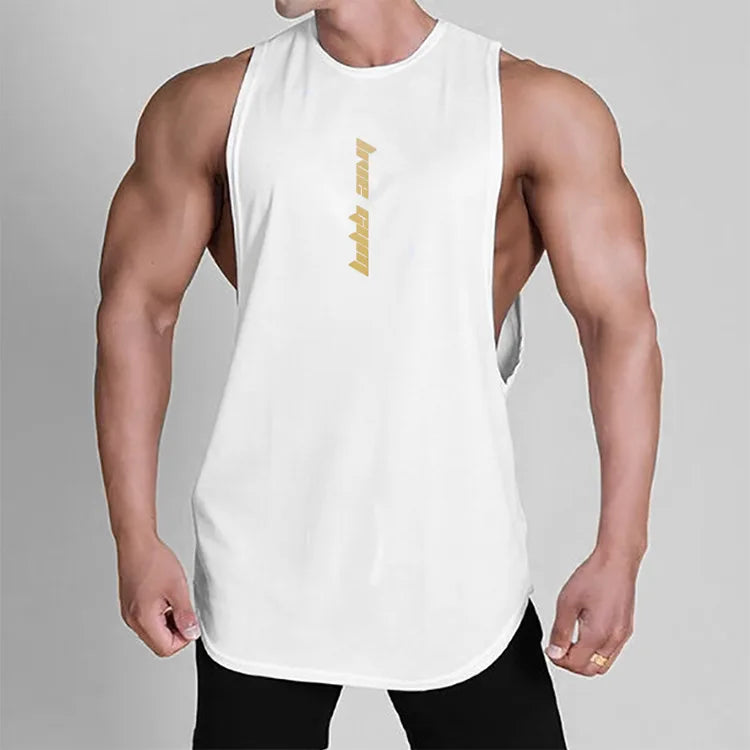 Men's Gym Clothing Summer Casual Tank Top Bodybuilding Sleeveless Shirt Sports Quick Dry Fitness Vest Workout Running Undershirt