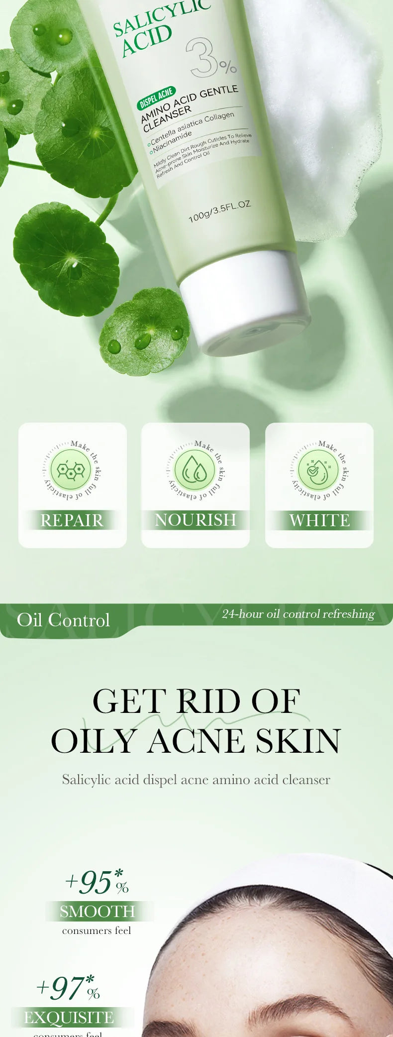 Salicylic Foam Facial Cleanser Wash