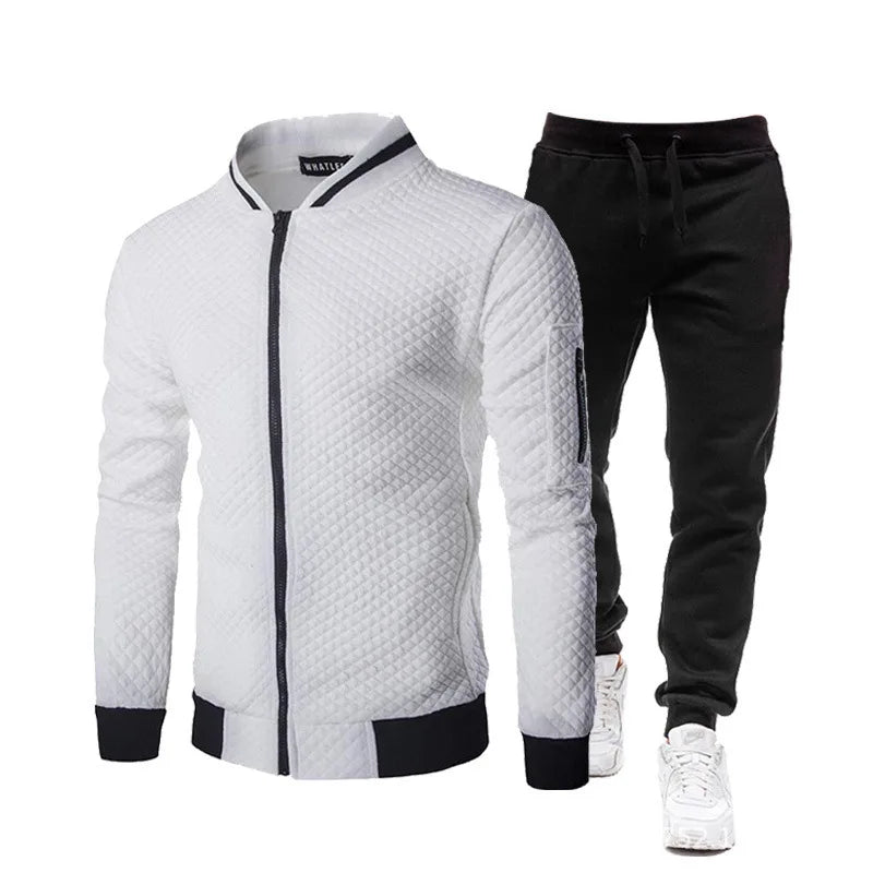 2025 New Mens Tracksuit Set Two Piece Tracksuit Men Fashion Jogging Suit Outfits Men Spring Autumn Baseball Sports Suit Set Wear