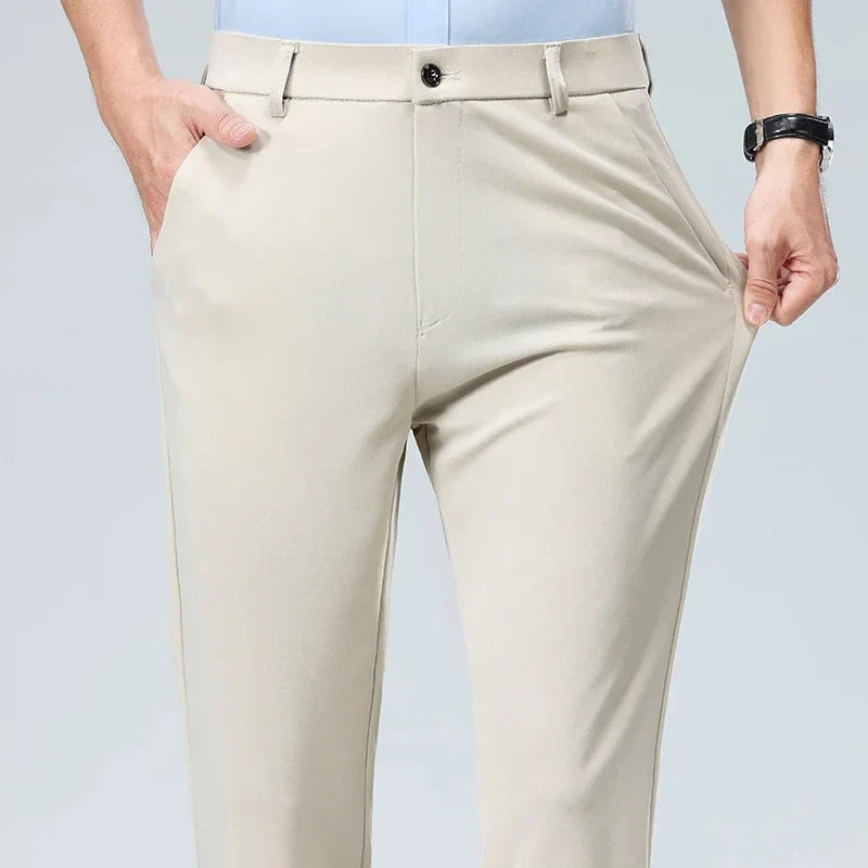 Classic Wrinkle-Resistant Suit Pants