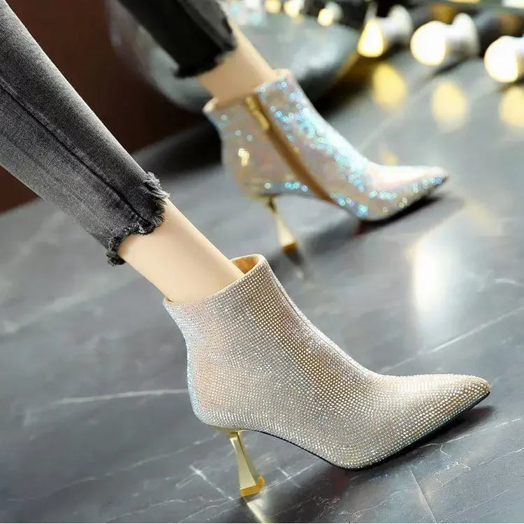 Very High Heels Heeled Female Short Shoes New In Booties Autumn Quality Chic and Elegant Large Size Warm Y2k Women's Ankle Boots