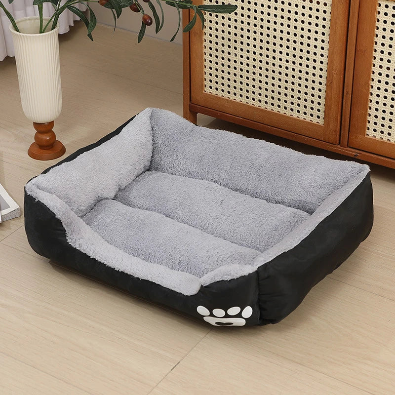 Pet Large Dog Bed Warm House Sleeping Bed Long Hair Plush Cat Dog Mat Warm Cushion Washable Soft Kennel Bed for Indoor Pets