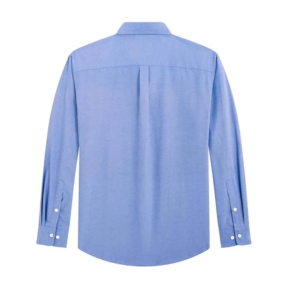 Solid Oxford Business Button Shirt