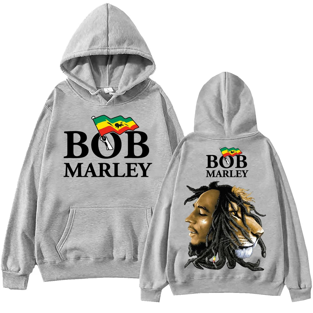 Bob Marley Hoodie Harajuku Hip Hop Pullover Tops Sweatshirt Gift