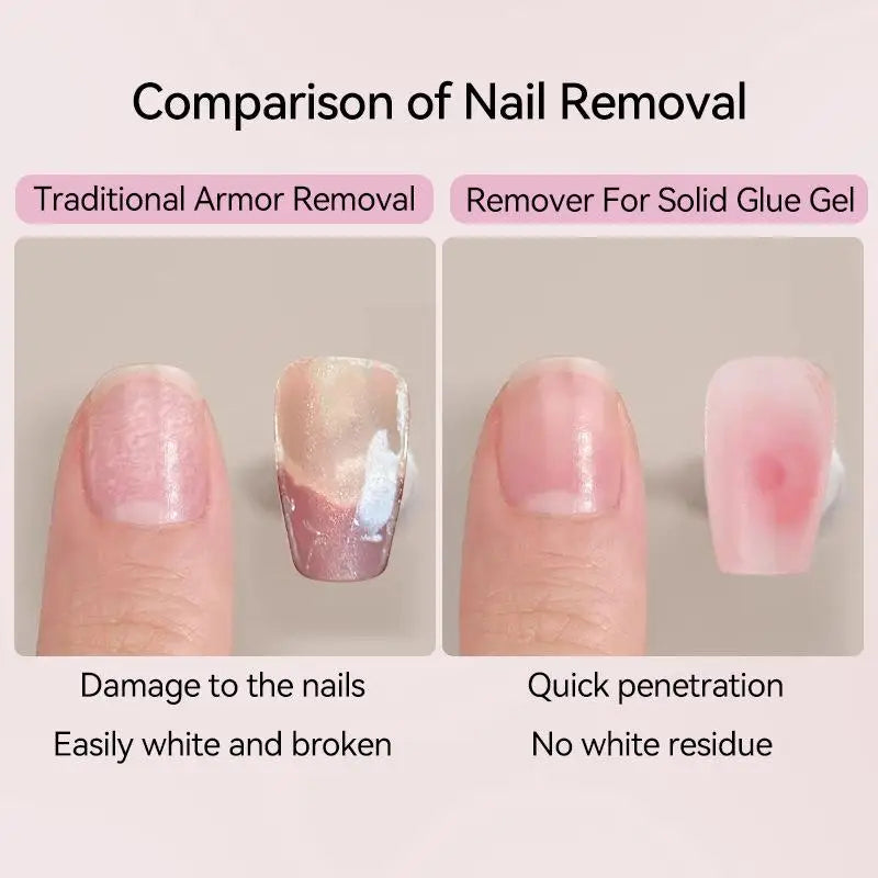 Nail Solid Gel Glue Remover & Debonder Fast Dissolve Liquid for Fake Tips Press On Nails, False Nails | Quick Manicure Tool