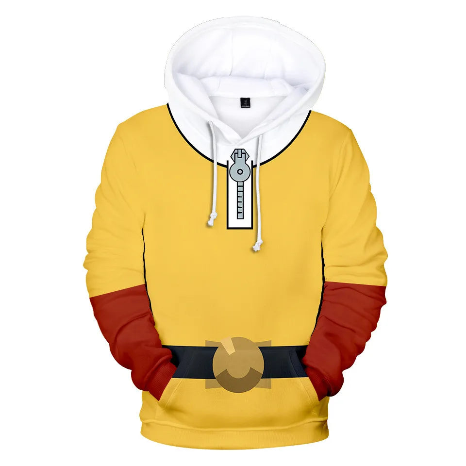 Coat Anime Saitama Oppai Hooded Hoodie Men Women Fleece Sweatshirt Fashion Harajuku Jacket Brand Clothes Cosplay Costume