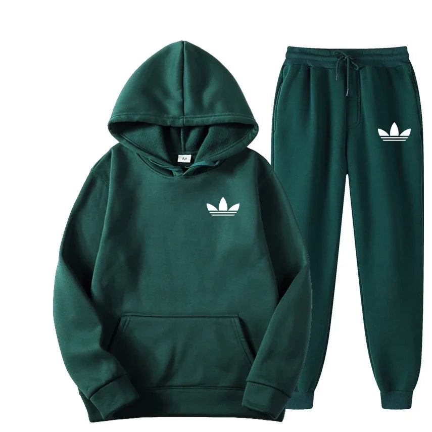 2025 New Men's Fashion Casual Tracksuits Outdoor Jogging Hooded Sets Sports Luxury Hoodie + Pants Suit Clothing