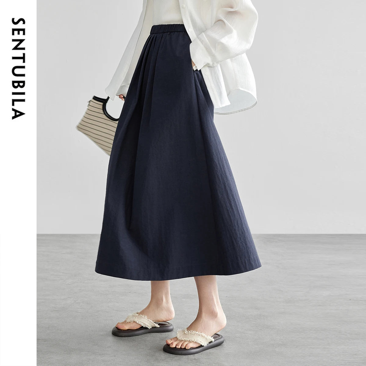 Office Essential A-Line Midi Skirt