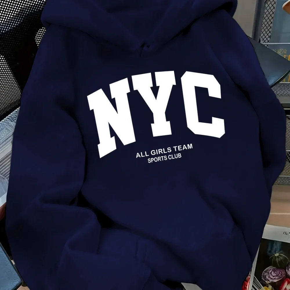 New York Team Navy Blue Zip Hoodie (Fall/Winter)