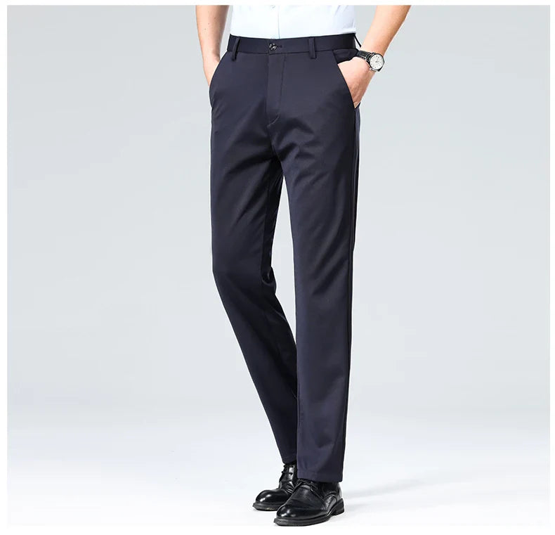 Classic Wrinkle-Resistant Suit Pants