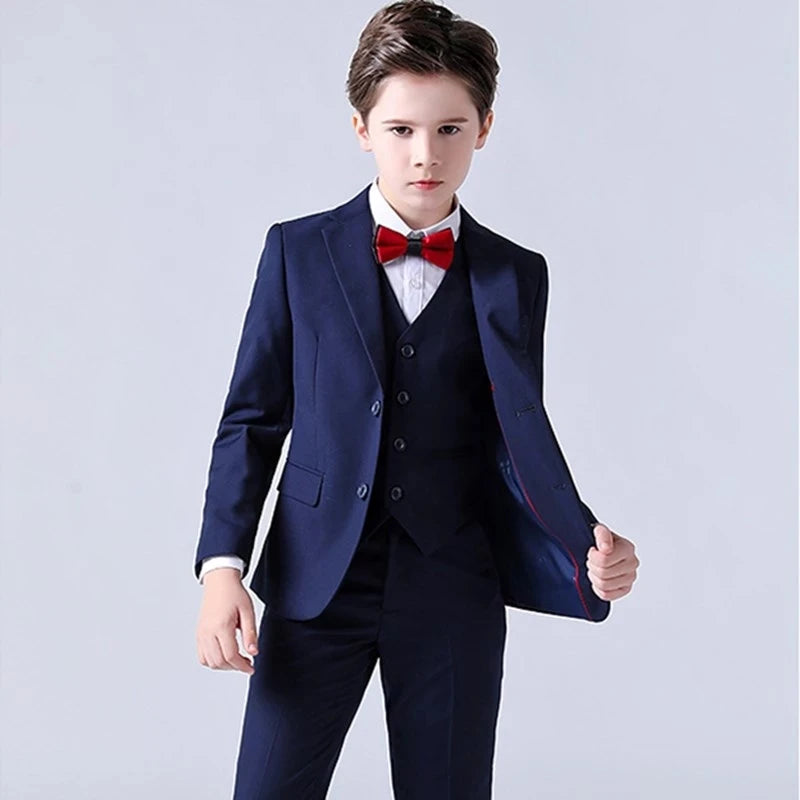 Formal Kids Plaid Tuxedo Suit