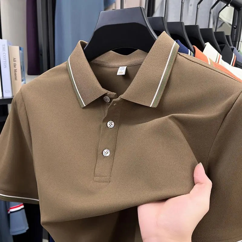 Turn Down Collar Summer Polo