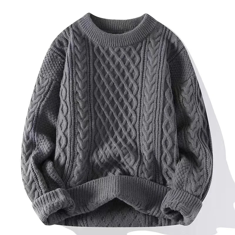 2024 Autumn Winter Men's Sweater Japan Fashion Men Clothing Striped Sweater Men Casual Streetwear Pullover O-Neck Sweaters Men