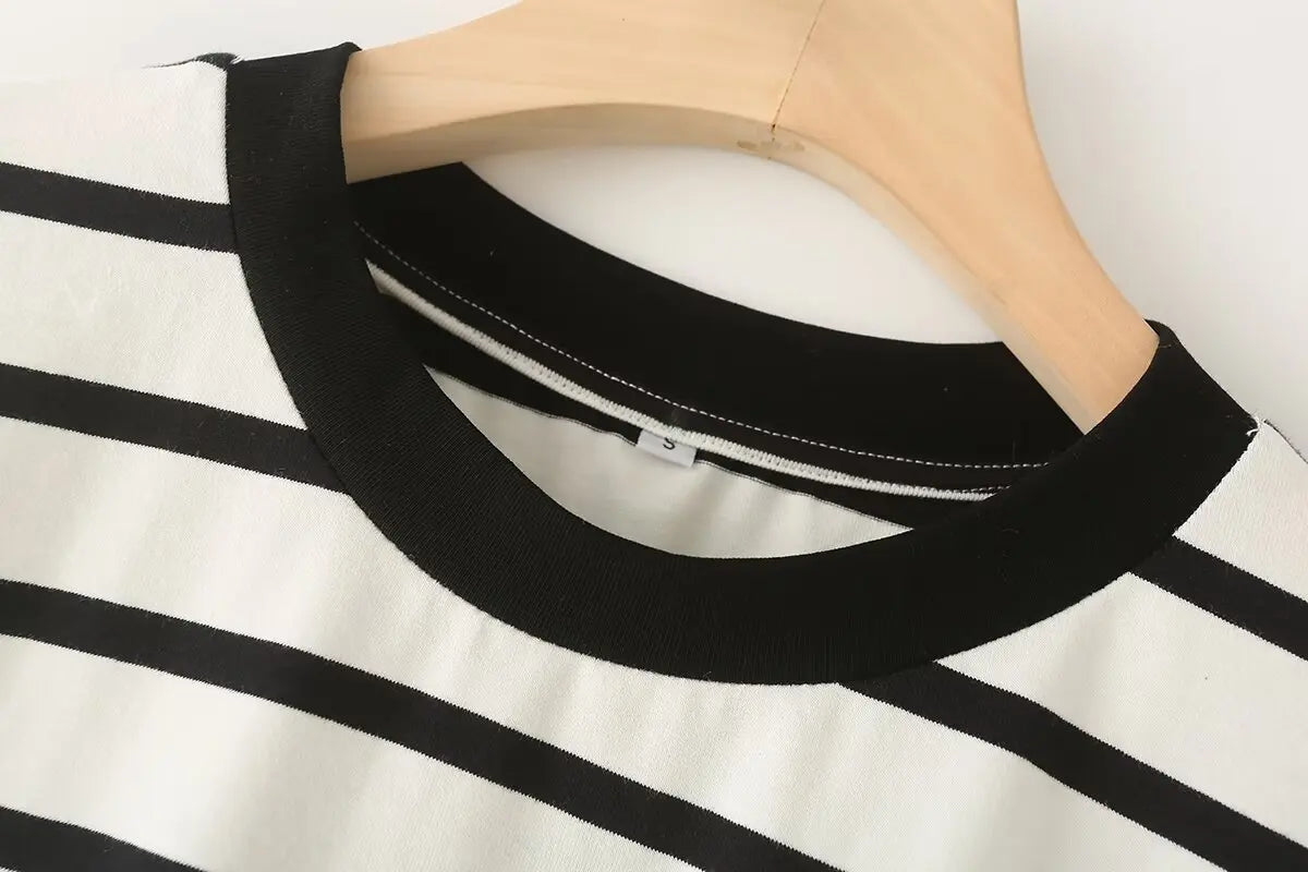 Striped Cotton Summer Tee Women