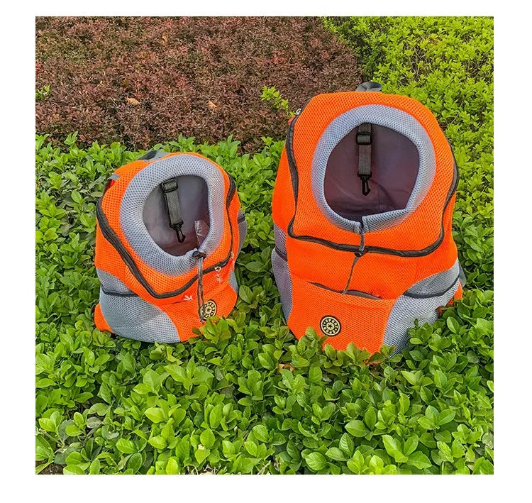 New Dog Pet Backpack Carrier Travel Bag Front Pack Breathable Adjustable with Safety Reflective Strips for Hiking Outdoor Cats