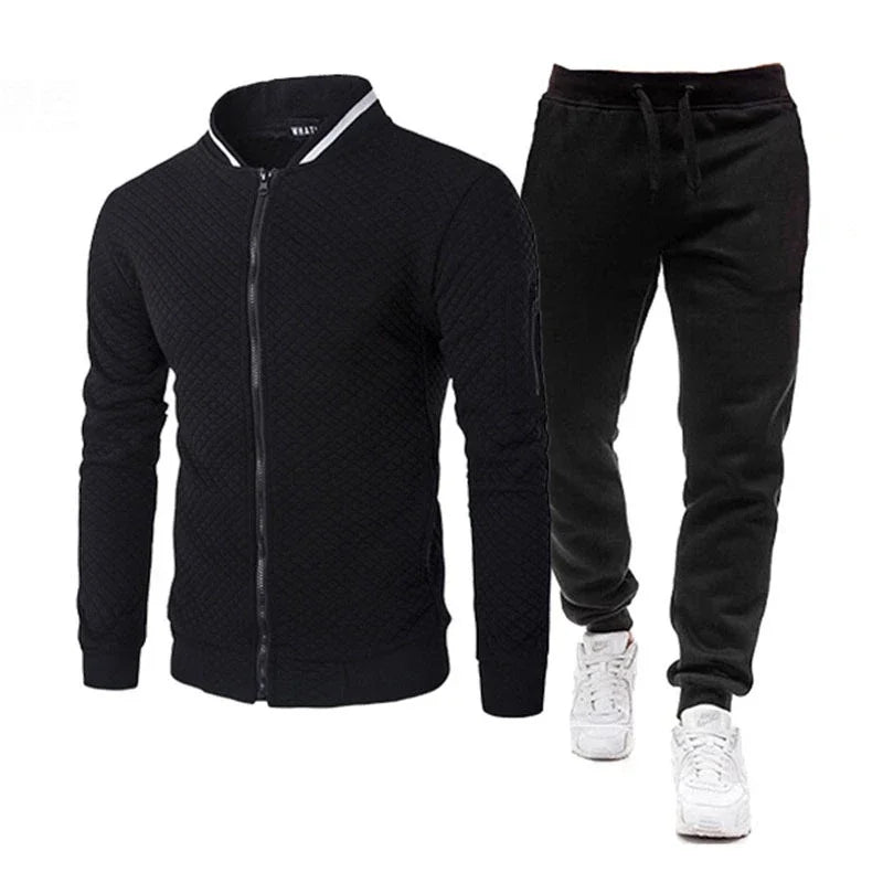 2025 New Mens Tracksuit Set Two Piece Tracksuit Men Fashion Jogging Suit Outfits Men Spring Autumn Baseball Sports Suit Set Wear