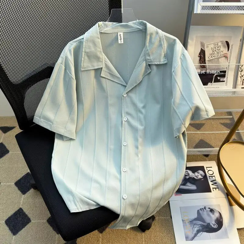 Minimal Casual White Shirt Men