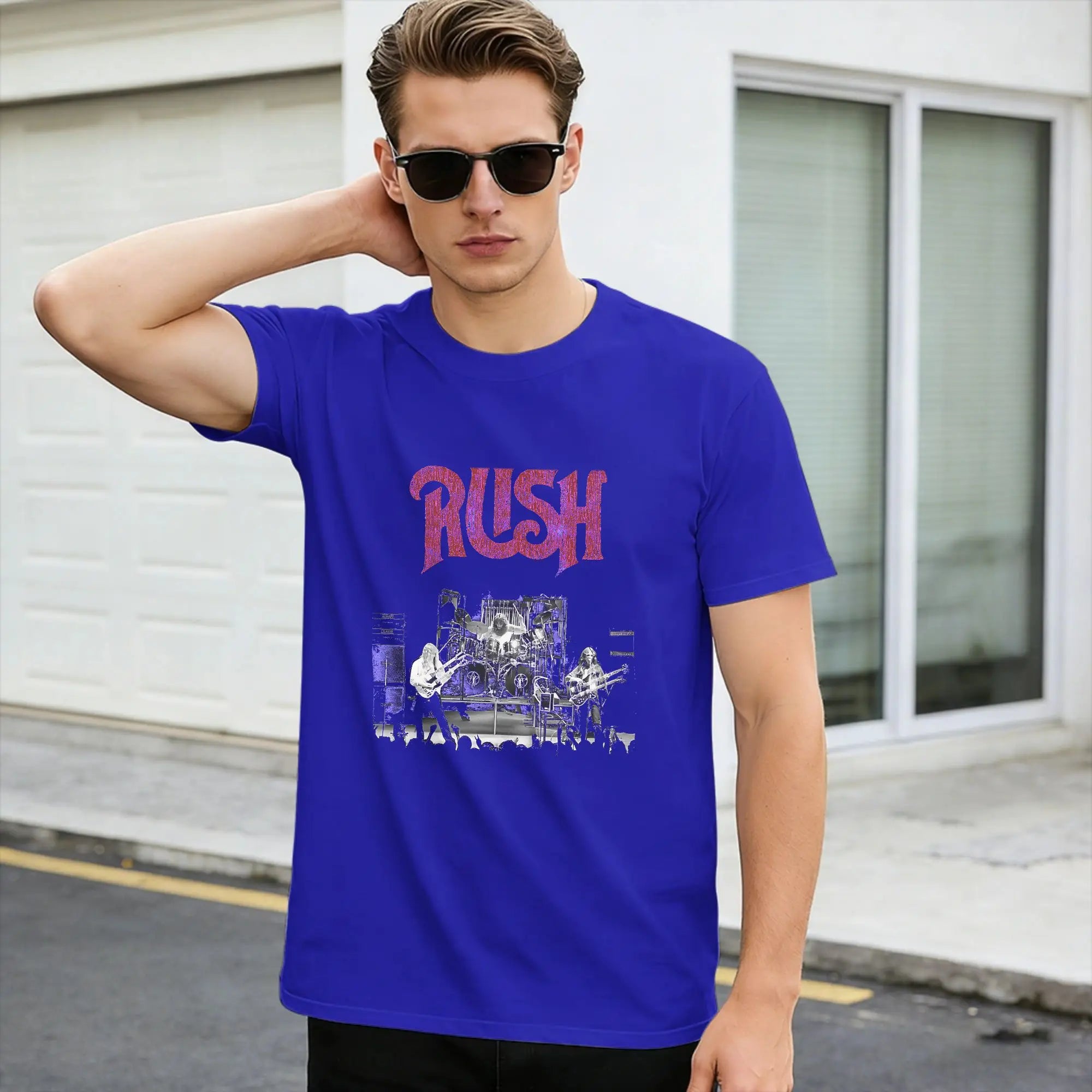 Men T Shirt Rush Band T Shirts Trendy Cool  Summer Tees Awesome Pure Cotton Clothing Birthday Gift,