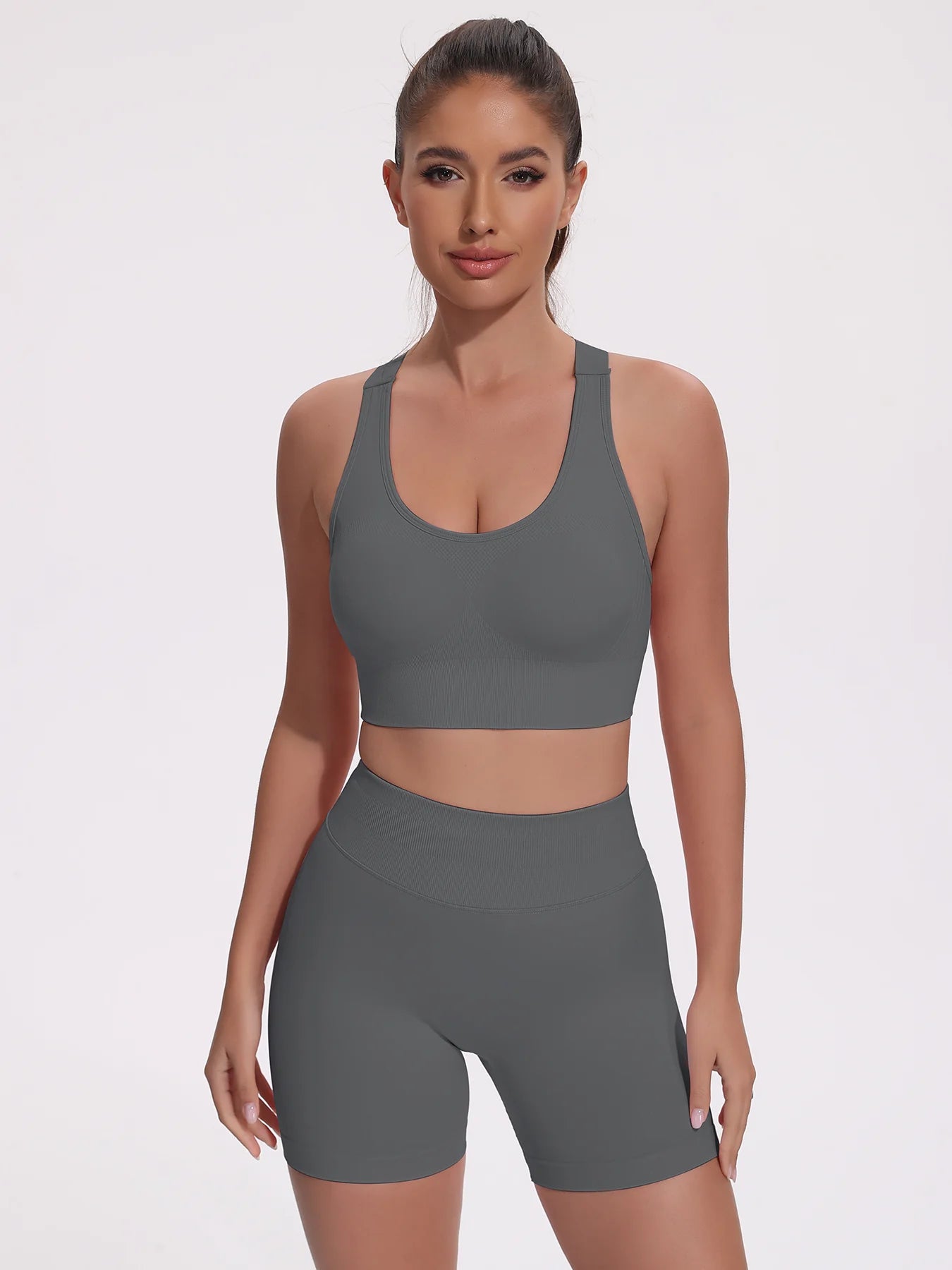 Beautiful Back Sports Bras For Women Seamless Adjustable Strap Shockproof Elastic Fitness Athletic Brassiere Slim Yoga Top