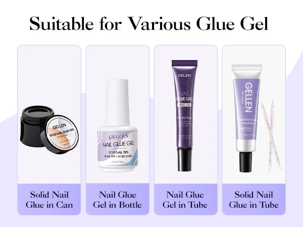 Nail Glue Remover 40ML for Press on Nails False Tips Non Acetone Gentle Nail Care Remover Supplies Solution Manicure Supply