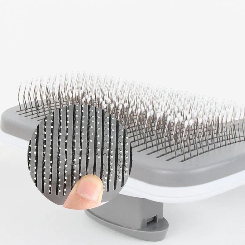 Pet massage comb, fur grooming brush, easily remove shedding undercoat of cats and dogs with one click