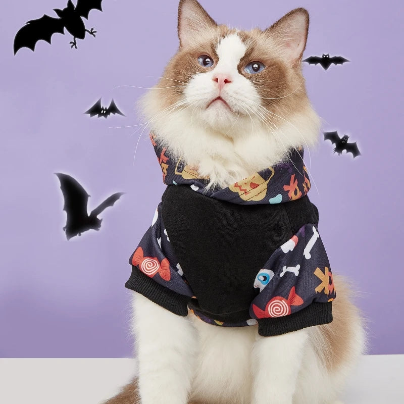 Halloween Print Pet Hoodie Sweatshirt