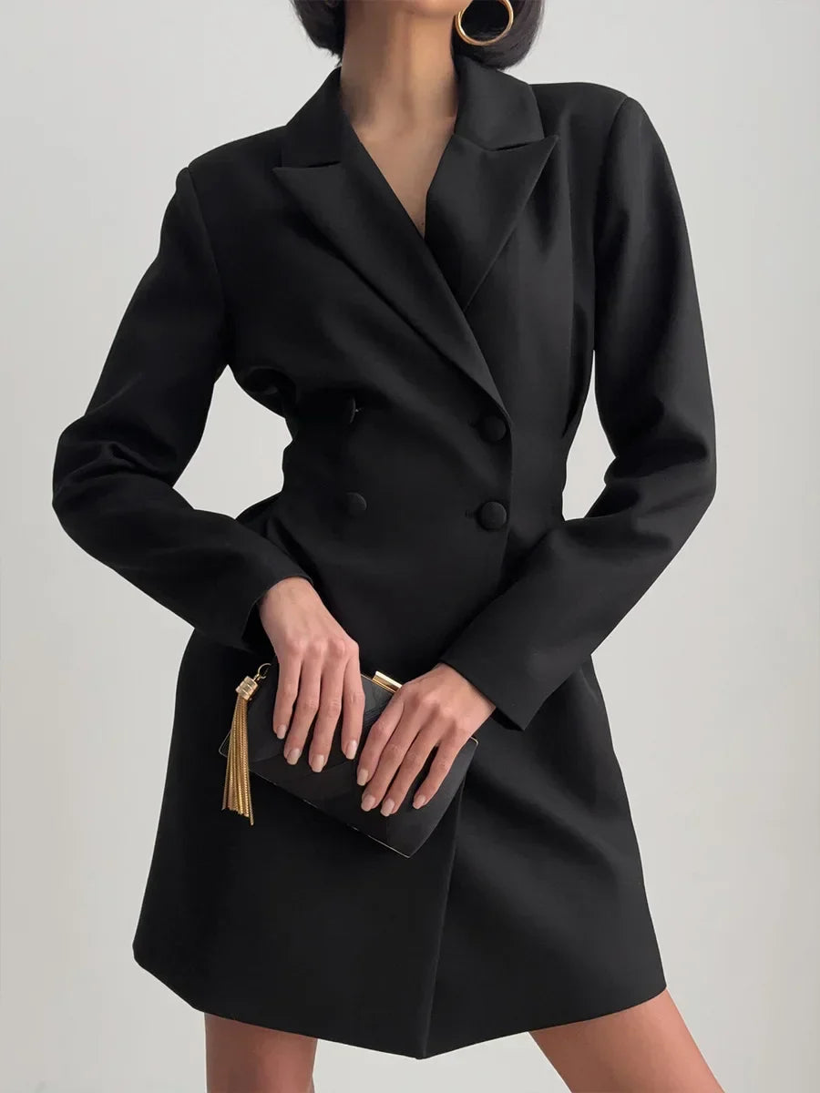 TITLE: Sophisticated Chic Blazer Dress Option