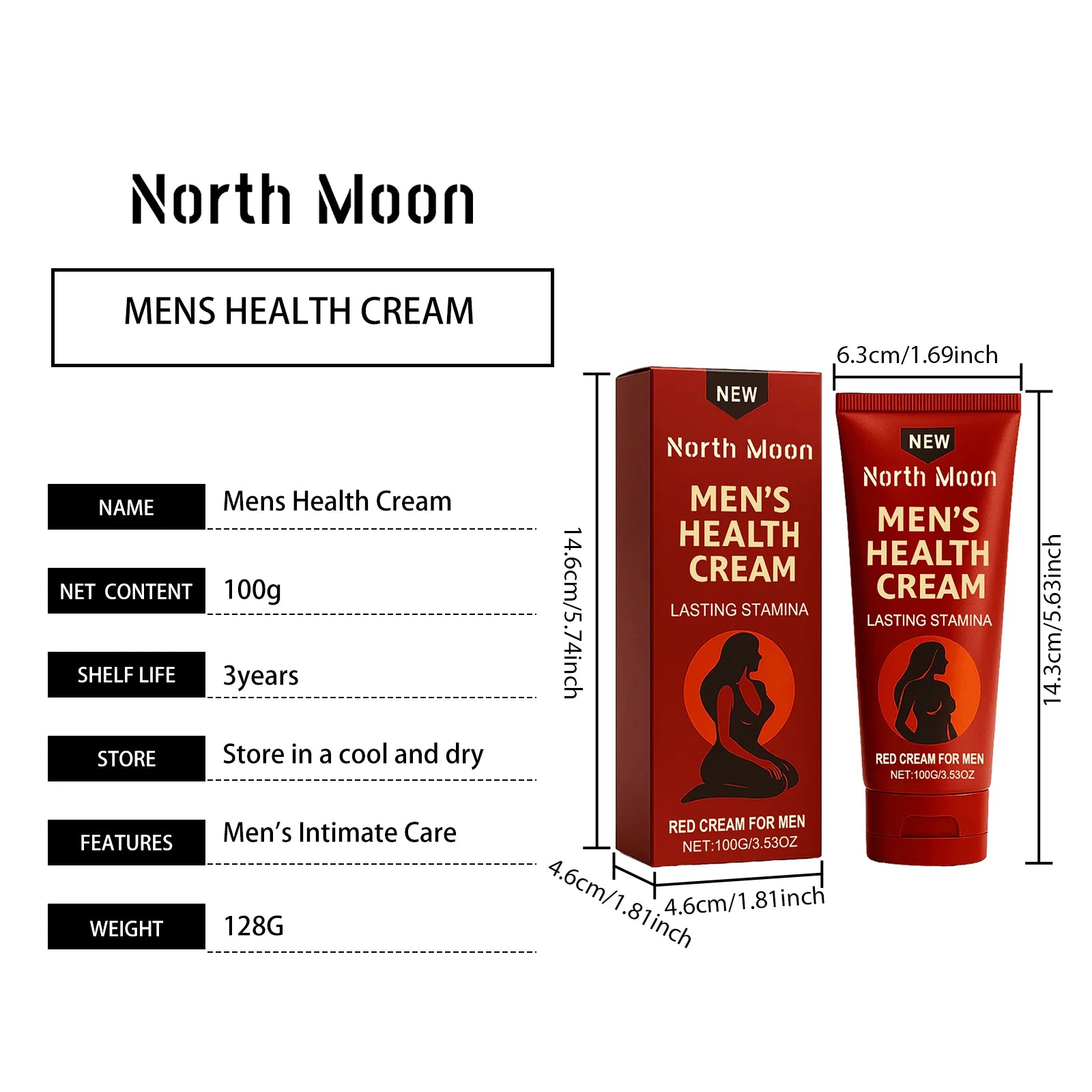 Men's Care Cream Daily Gentle Care and Nourishment for Men's Skin Gentle Formula, Ideal for Massage Care