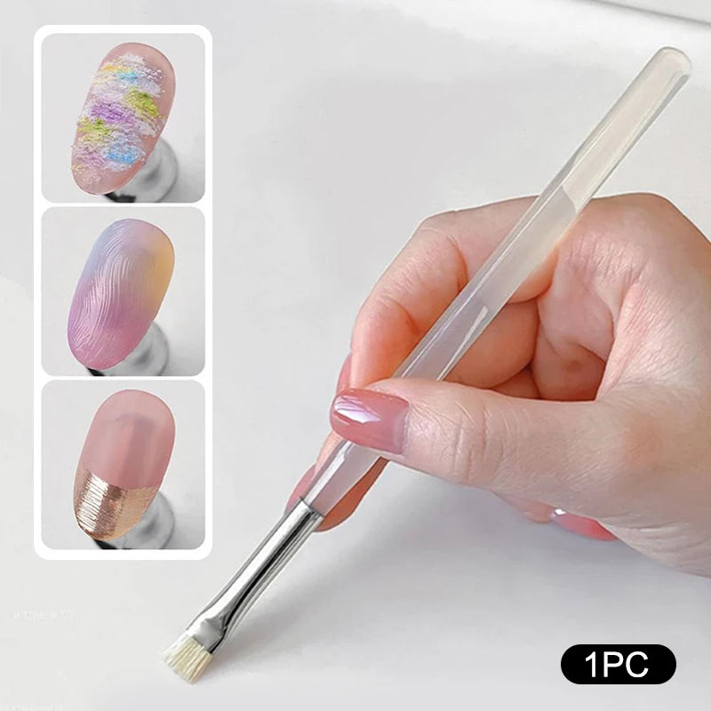 Nail Art Texture Brush French Tip Styling Nail Brush Light Phototherapy Brush Plastic Manicure Painting Tool Nail Polish Pen