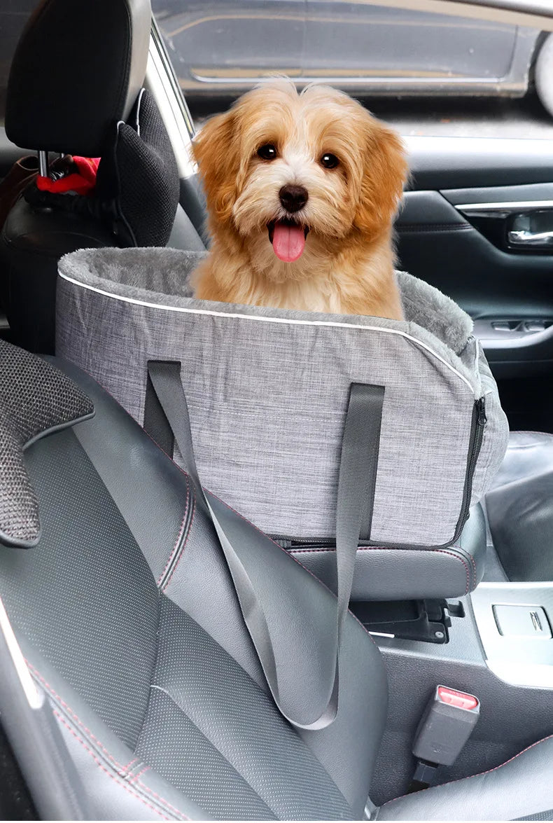 Safe Travel Pet Car Seat with Detachable Armrest Pillow Lift Seat Safety Buckle and Central Control Fo Dogs Cats Pet Supplies