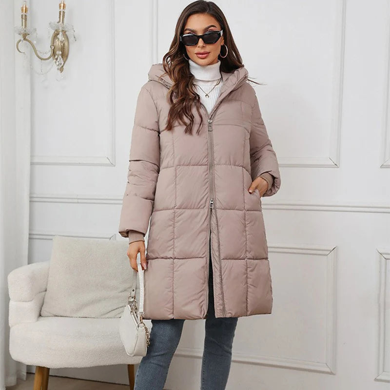 Hooded Quilted Winter Long Parka