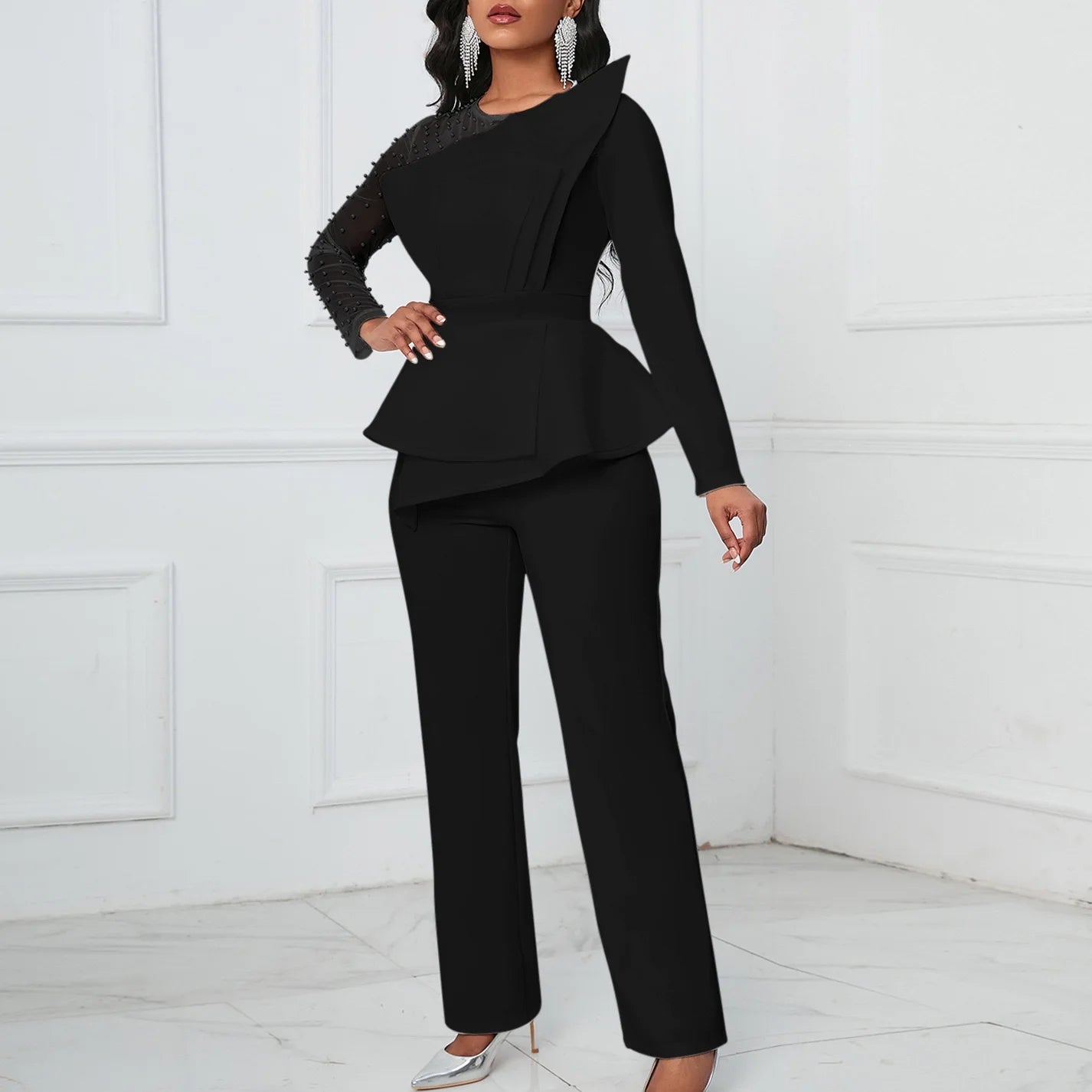 Luxury Beaded Party Night Jumpsuit