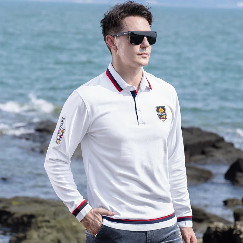 Thick Cotton Embroidered Polo Shirt
