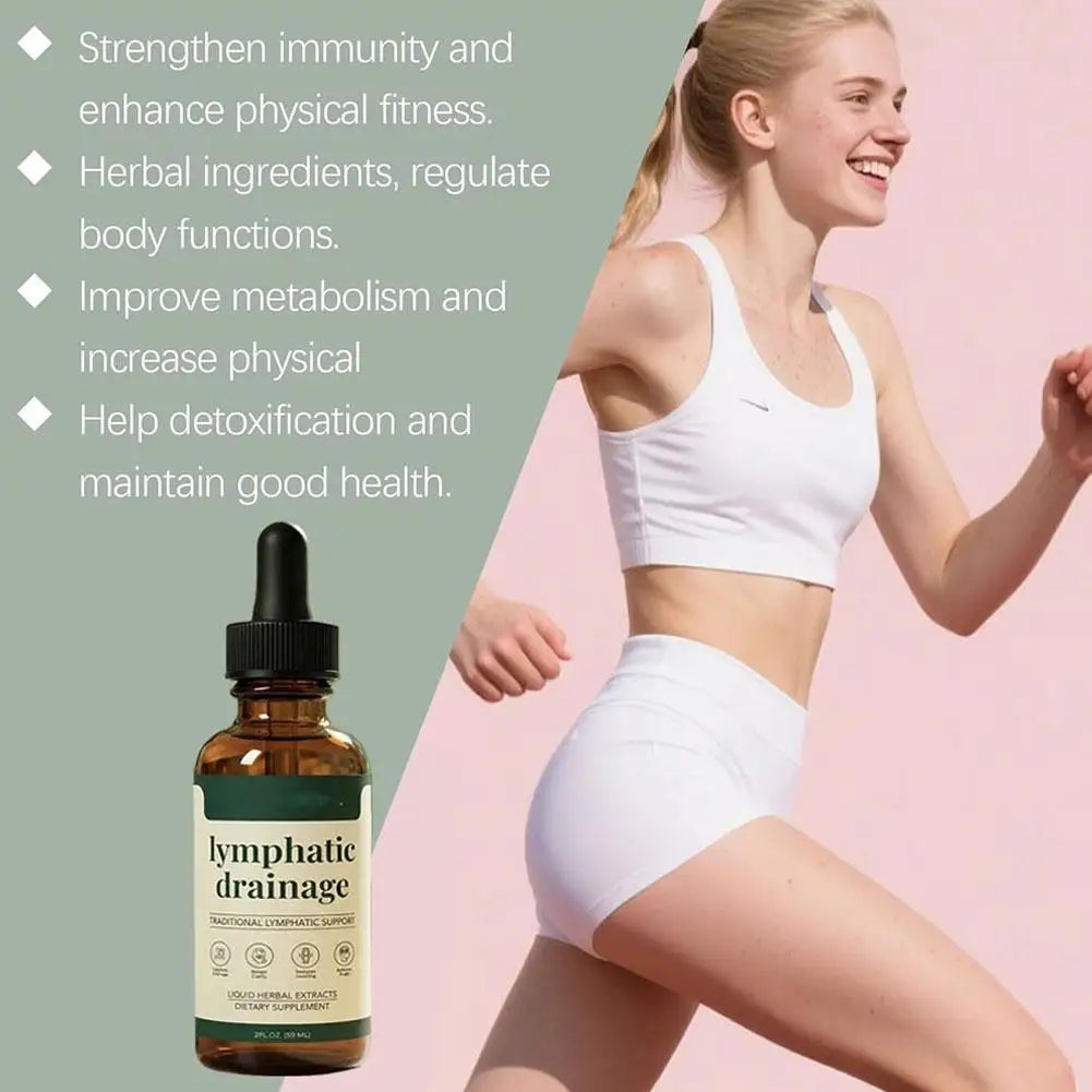 Lymphatic Drainage Drops Natural Herbal Lymph Support Liquid for Body Swelling Relief and Toxin Elimination 59ml 1/2/3pcs